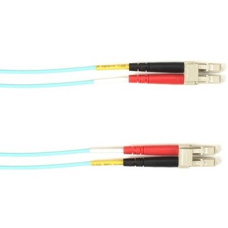 BLACK BOX Om4 50-Micron Multimode Fiber Optic Patch Cable - Lszh, Lc-Lc, Aqua,  FOLZHM4-001M-LCLC-AQ